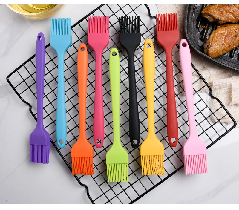 Термостойкая портативная силиконовая щетка для барбекю торта масла