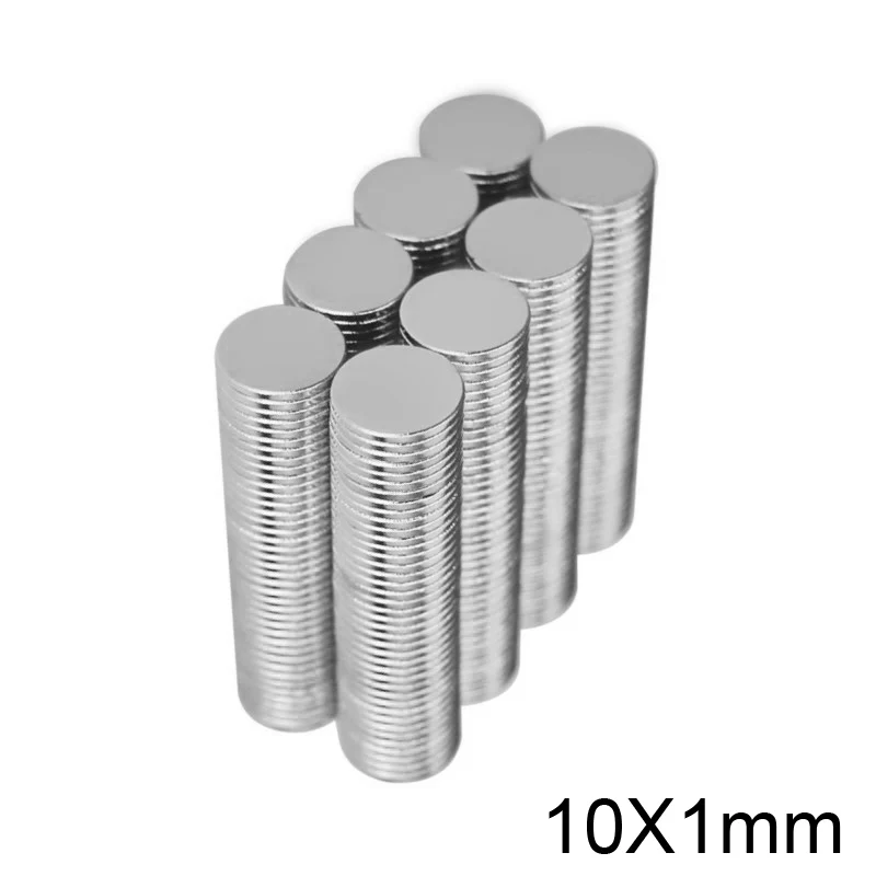 50~800PCS 10x1 mm Strong Neodymium Magnet 10mm X 1mm Permanent Magnet disc 10x1mm Powerful Magnetic Round Magnet 10*1 mm