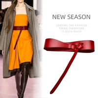 european american style women knotted waist seal cowhide waist belt genuine leather four seasons versatile match sweater skirt