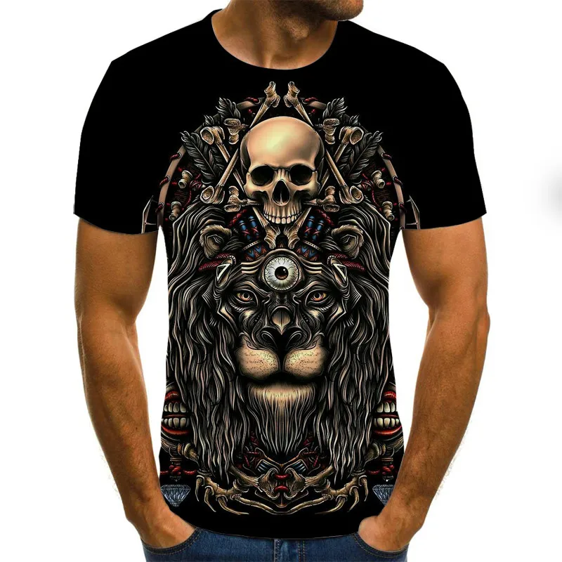 

2020 New 3D t shirt Woman Men Skull tshirt Print Summer Tops Casual Tees Short Sleeve Streetwear