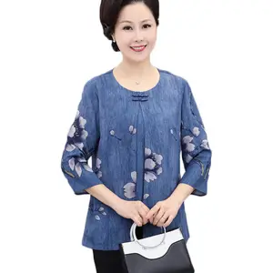 Женские футболки с круглым вырезом и имитацией двух частей, весна-лето 2020, новые модные футболки размера плюс, топы с цветочным принтом для мам, пуловеры