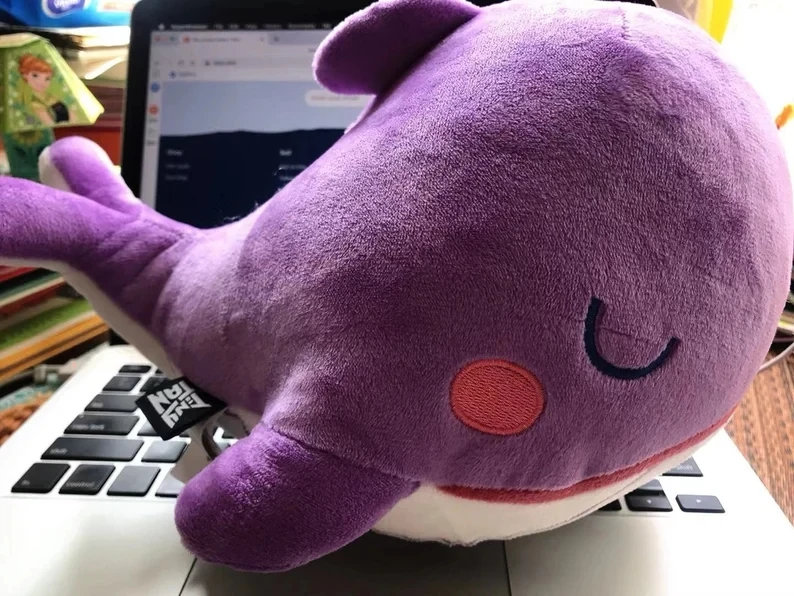 

Bangtan purple whale/ Handmade soft whale