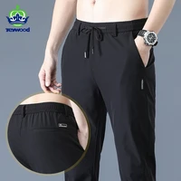 2021 new spring summer mens slim casual pants fashion brand thin jogging elastic waist fashion trousers male classic style