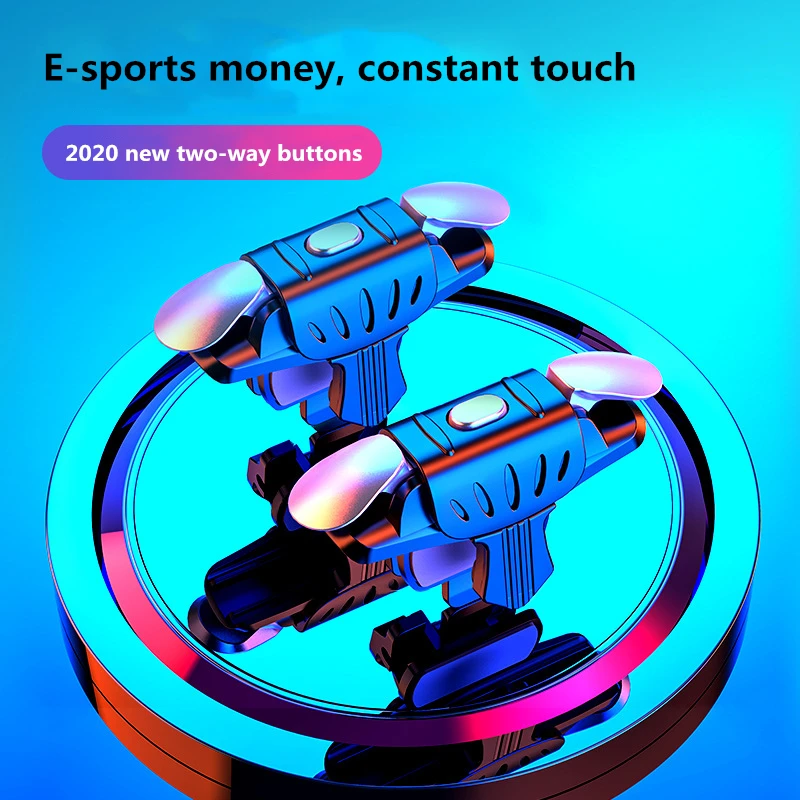 

AS02 Metal / ABS Gamepad Joystick for PUBG Mobile Phone Gaming Controller Shooting Fire Button Triggers for iPhone Android Game