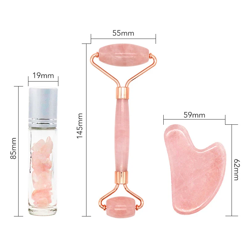 

H Jade Rollers Face Massage Set Kit Skin Roller Eyes and GuaSha Set Skin Care Helps Reducing Drainage Puffiness Wrinkles t6