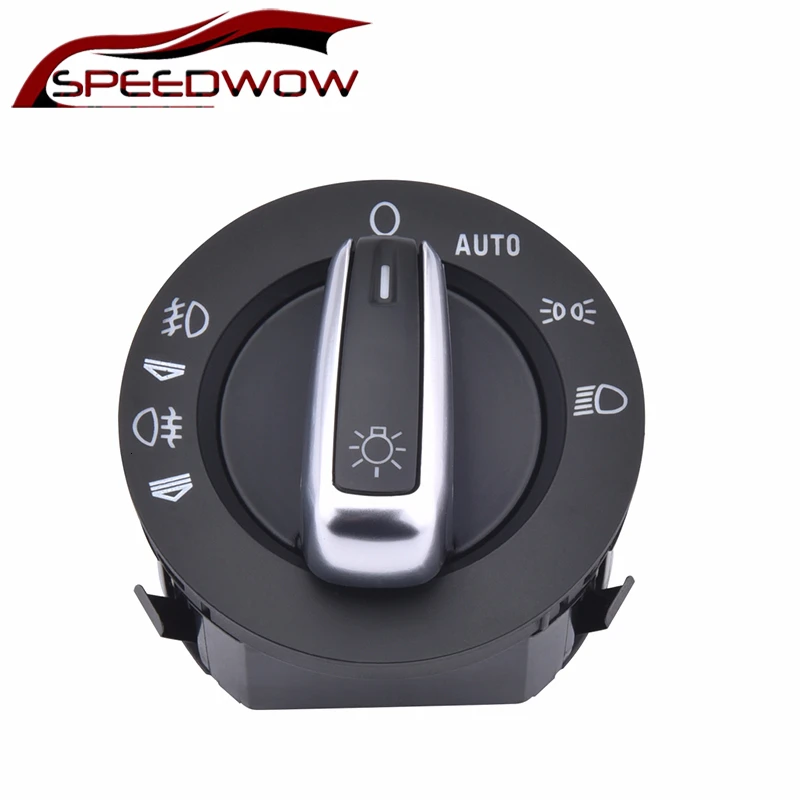 

SPEEDWOW Chorme Headlight Switch Contorl Headlight Fog Lamp Contorl For Audi A6 S6 C6 RS6 Allroad For Q7 4FD941531A 4F1941531E