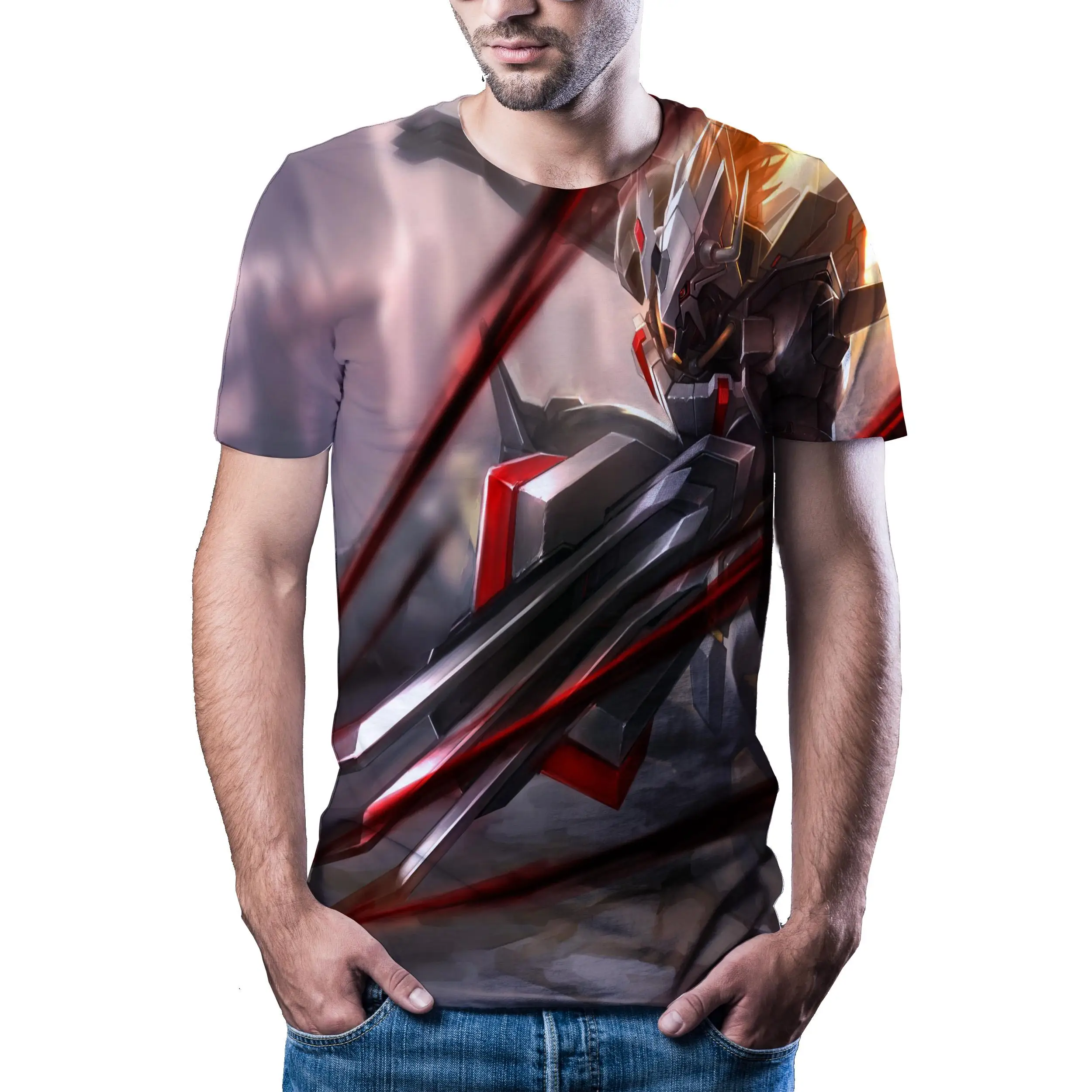 

New T-shirt men's high-quality men's T-shirt anime short-sleeved 3D character printing men's T-shirt fashion cool T-shirt men
