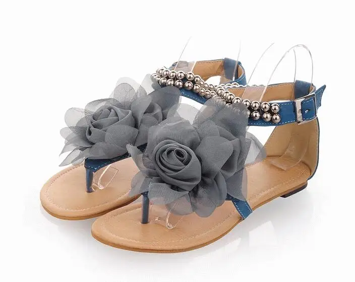 

Summer Sandals Women T-strap Flip Flops Thong flower Sandals Designer Elastic Band Ladies Gladiator Sandal Shoes Woman flat