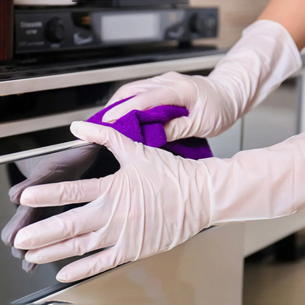 

100 Pcs Disposable Latex Rubbe Gloves Universal For Left and Right Hand for Household Cleaning Work Garden Gloves