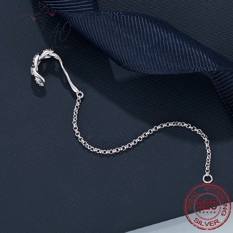 

women ear clip simple and cute collocation ear studs 925 silver handmade high quality jewelry gift