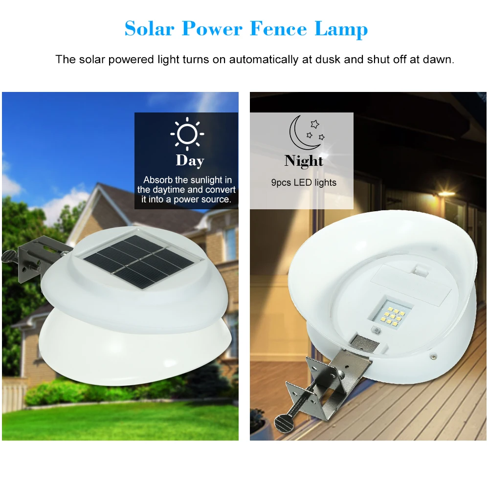 Водонепроницаемая светодиодная панель на солнечной батарее с 9 светодиодный |