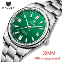 benyar top brand classic 39mm watch mens luxury mechanical watch 100mi waterproof watch mens automatic watch relogio masculino