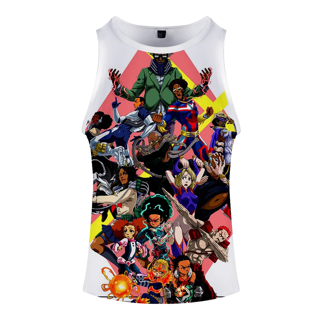 

The Boondocks Vest 3D Harajuku Tracksuit Two Piece Set Summer Casual Tank Tops+Shorts Casual Streetwear Unisex Suit Clothes