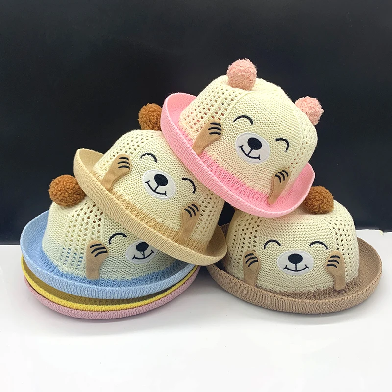 

Кепка летняя с козырьком, для мальчиков и девочек, с вышивкой в виде кошки, колокольчика, детский солнцезащитный экран