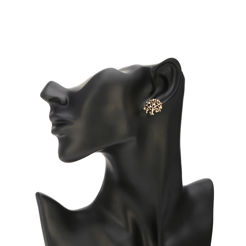 Модные серьги гвоздики с изображением дерева жизни очаровательные свадебные