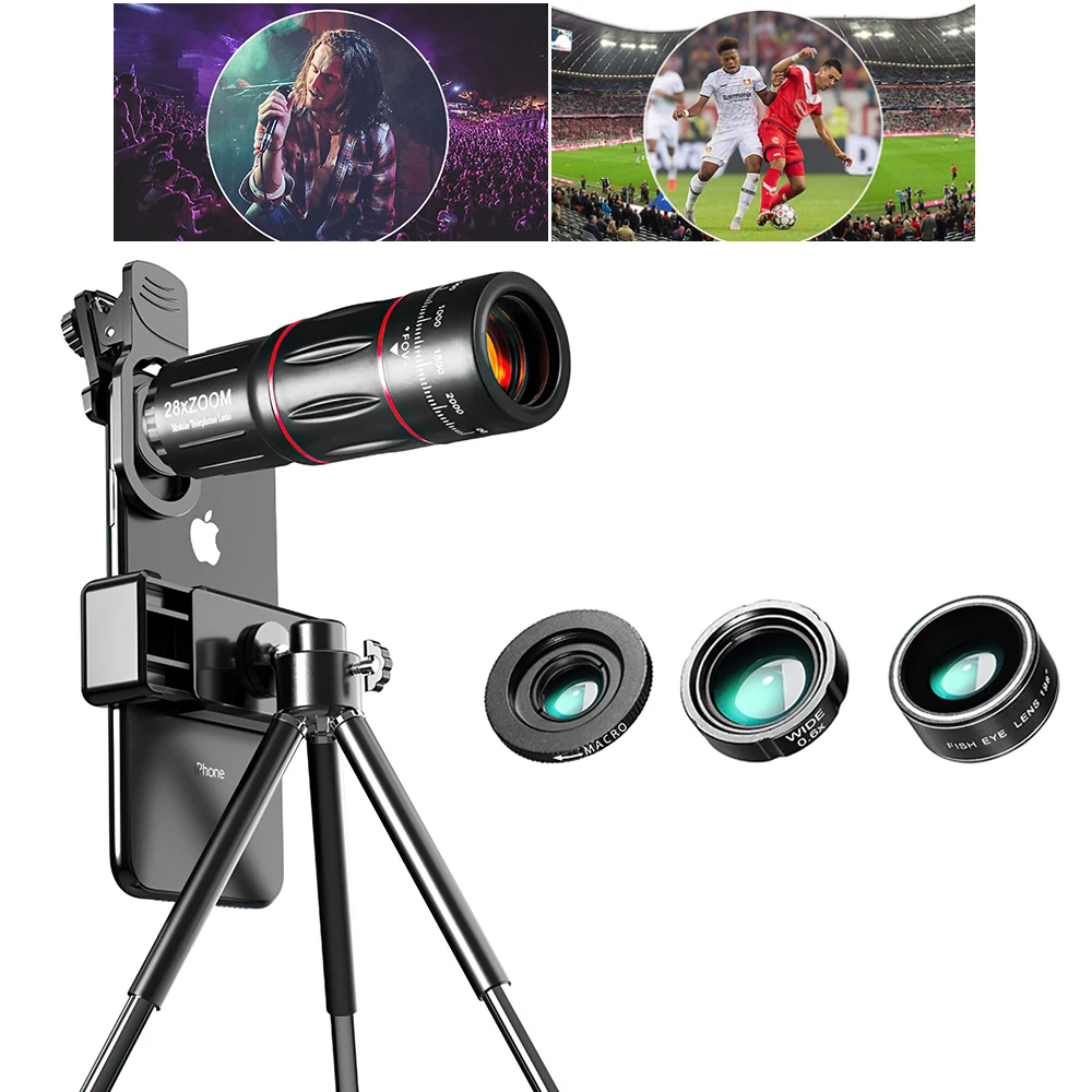 4 в 1 объектив для телефона с триподом | Мобильные телефоны и аксессуары