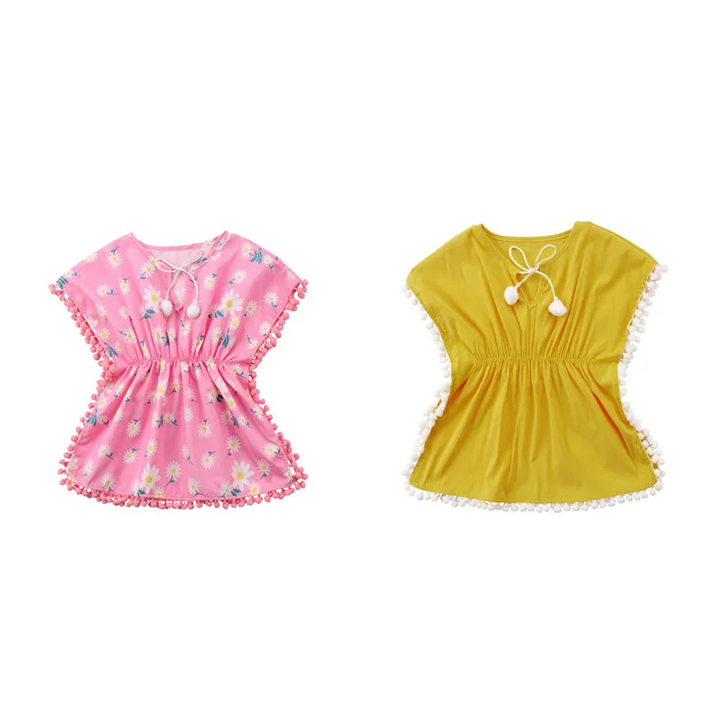 Новинка Платья для маленьких девочек Платье плавания с цветочным рисунком