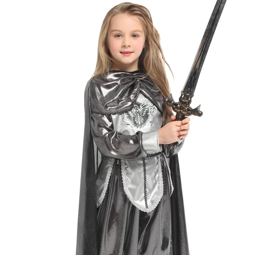 Детский костюм охотницы для костюмированной вечеринки в средневековом стиле