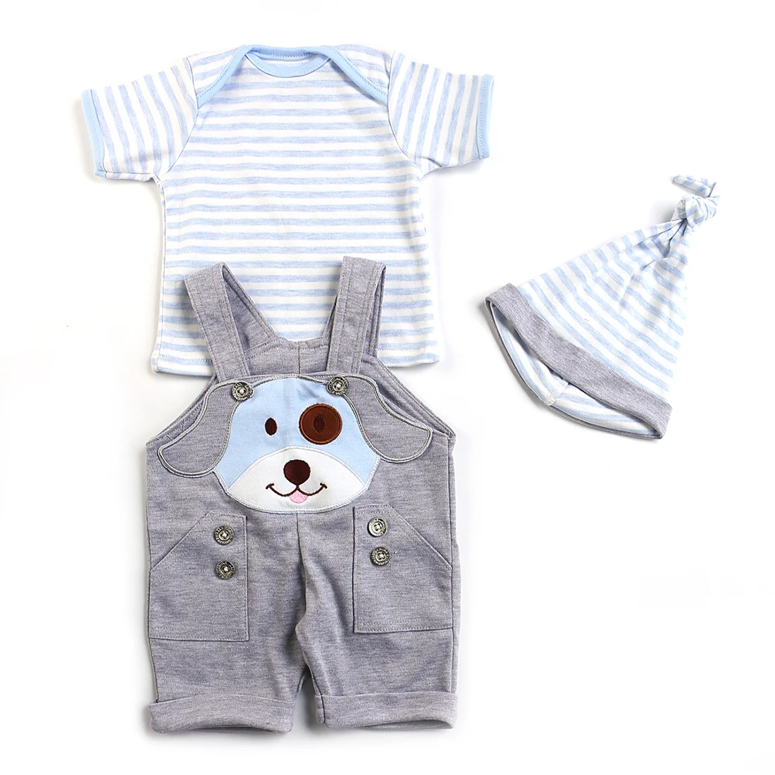 

Reborn Baby Doll Accessories Little Dog Pattern Clothes Set For 20-22 Dolls Toy For Children Kids Educational Toys Birthday Gift