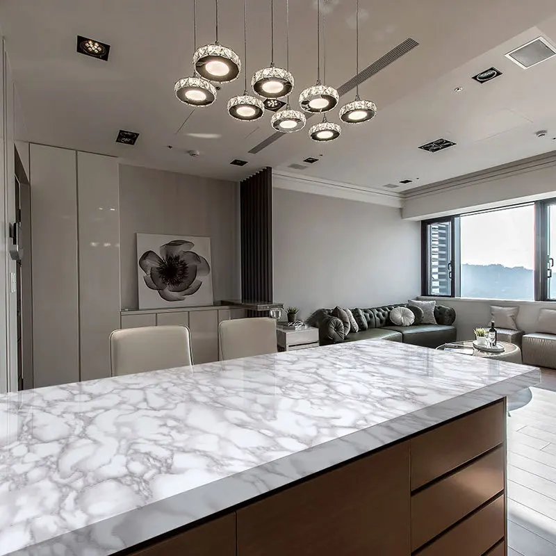 Водонепроницаемые обои из ПВХ с имитацией мрамора и белой текстурой