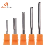 dreanique 1pc 3 175 4 6 8mm shank 2 flute tungsten carbide end mill cnc milling tools engraving bit straight slot milling cutter