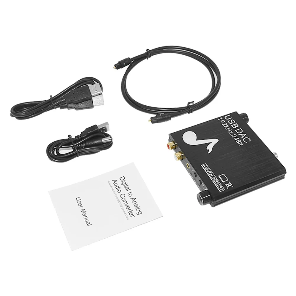 USB DAC 192 кГц 24Bit цифро аналоговый преобразователь с басами оплеткой регулятором