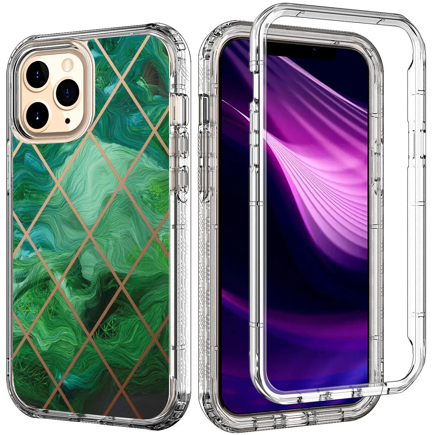 

Совместимые Чехлы для iPhone 12 Pro Max 12 Mini, прозрачный чехол с полным покрытием на 360 градусов, Силиконовый противоударный защитный чехол для теле...