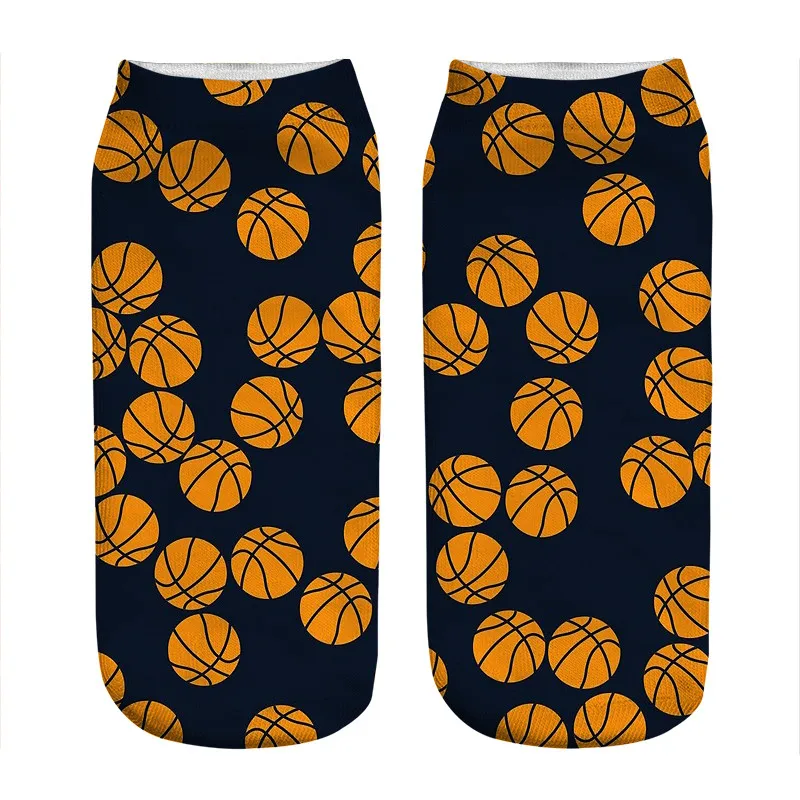 

Women's socks kawaii Cute orange Basketball Printed Socks Woman harajuku Happy Funny Novelty cute girl gift Socks for women