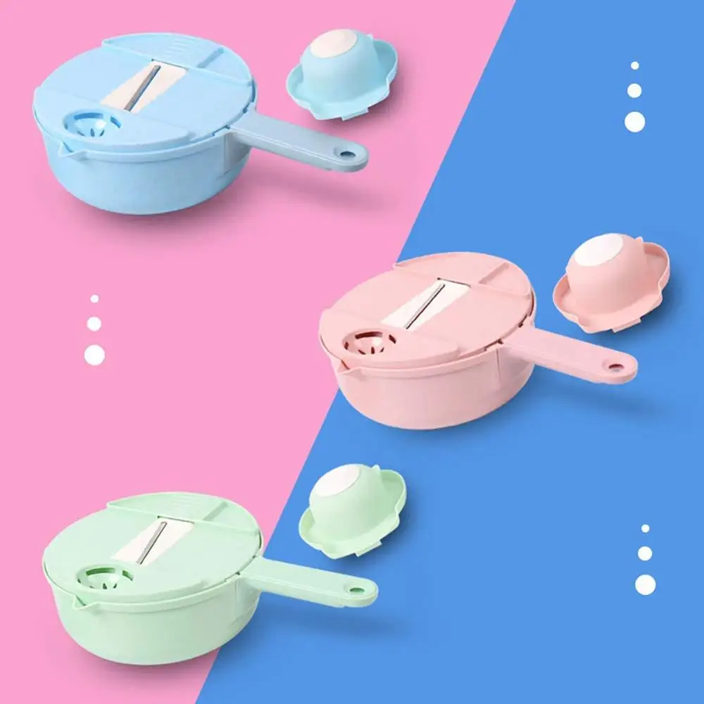 

Vegetable Slicer 12 in 1 Mandoline Cutter Food Onion Chopper Dicer with 5 Interchangeable Stainless Steel Blades