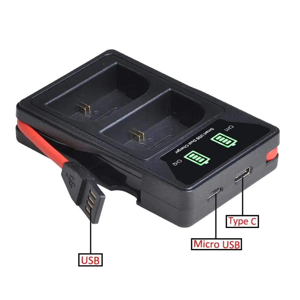Аккумулятор LP E6 LPE6 2 шт. двойное зарядное устройство USB светодиодный кой и портом