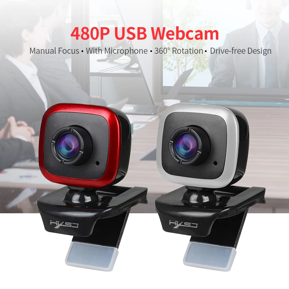 Компьютерная камера HXSJ A849 480P USB веб-камера ручная фокусировка с звукопоглощающим