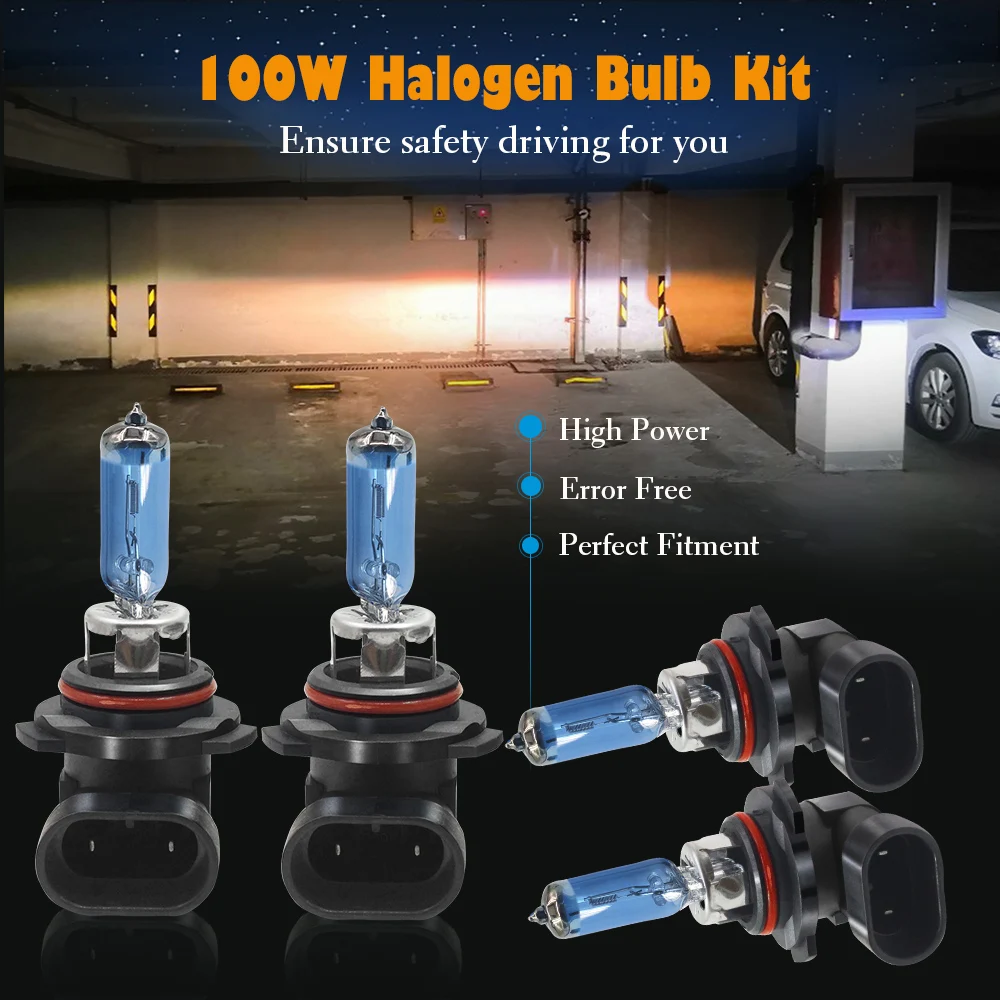 Buildreamen2 4 X автомобильных фар высокий низкий пучок светодиодный галогенная фара 12V для GMC Envoy 2002 2003 2004 2005 2006 2007 2008 2009