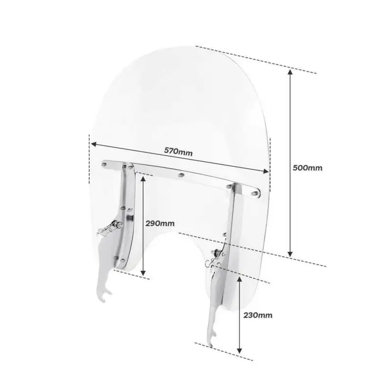 Дефлектор ветрового стекла для мотоцикла из прозрачного поликарбоната Harley Softail