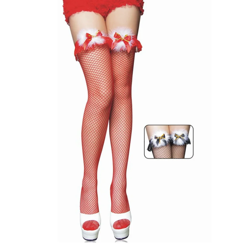 Для женщин сексуальный для новогодней вечеринки чулки высотой до бедра Гольфы