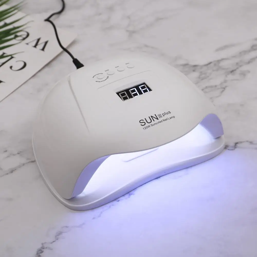 Сушилка для ногтей розовая/белая умная светодиодная УФ лампа SUN X4/X Plus Новое