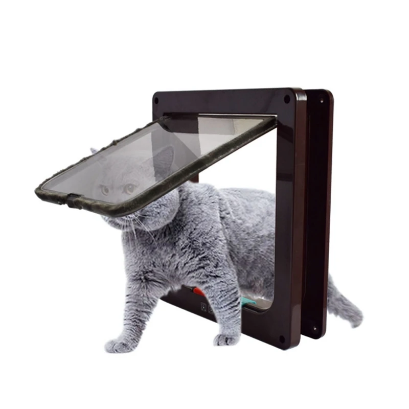 

Pet Plastic Door Hole Can Cat and Dogs Safe Supplies Be Controlled Access and Directional Convenient Pet Door (4 Options)