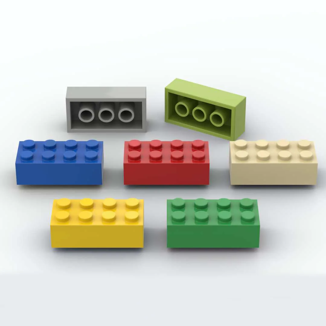 

40pcs Building Block Thick Bricks 2x4 Dots Assembles Particles diy Bricks moc Educational Creatives Children Toys Gift 3001