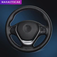 auto braid on the steering wheel cover for bmw f20 2012 2018 f45 2014 2018 f30 f31 f34 2013 2017 f32 f33 f36 car steering covers
