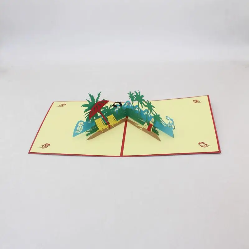 Творческие объемные поздравительные открытки деловые мужские и женские пляжные