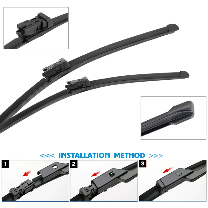 BROSHOO Car Windshield Wiper Blade Natural Rubber For Ford Kuga MK1 MK2 2008 2009 2010 2011 2012 2013 2014 2015 2016 2017 2018 | Автомобили