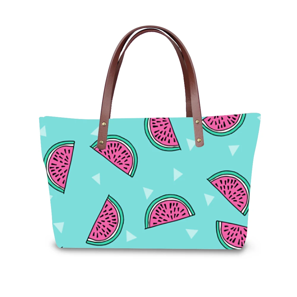

Cool Fruit Print Colorful Handbags For Women Large Ladies Torebka Damska Tote Shoulder Beach Top-handle Bags