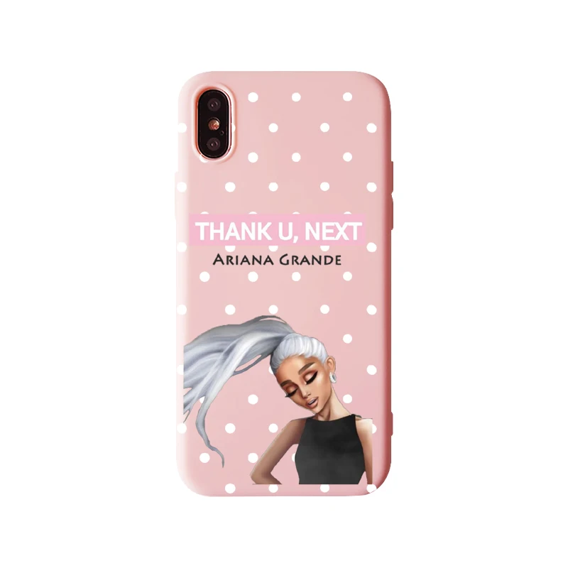 Ariana Grande God-женский розовый чехол для телефона iPhone XR XS Max 8 7 6s 6 Plus God-женский черный мягкий силиконовый розовый чехол - Цвет: TPU