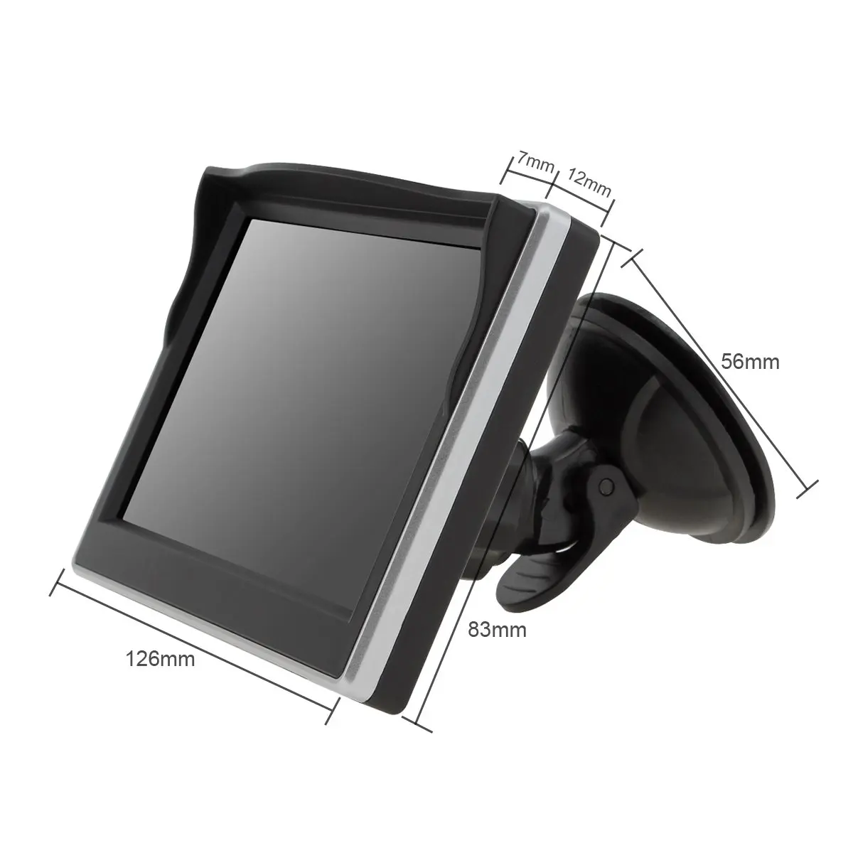 XYCING 5 дюймов TFT lcd 800*480 HD экран автомобильный монитор с резиновой вакуумной чашкой кронштейн+ цветной задний вид автомобиля резервная камера