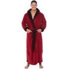 Халат-кимоно мужской зимний удлиненный с длинными рукавами, плюшевый