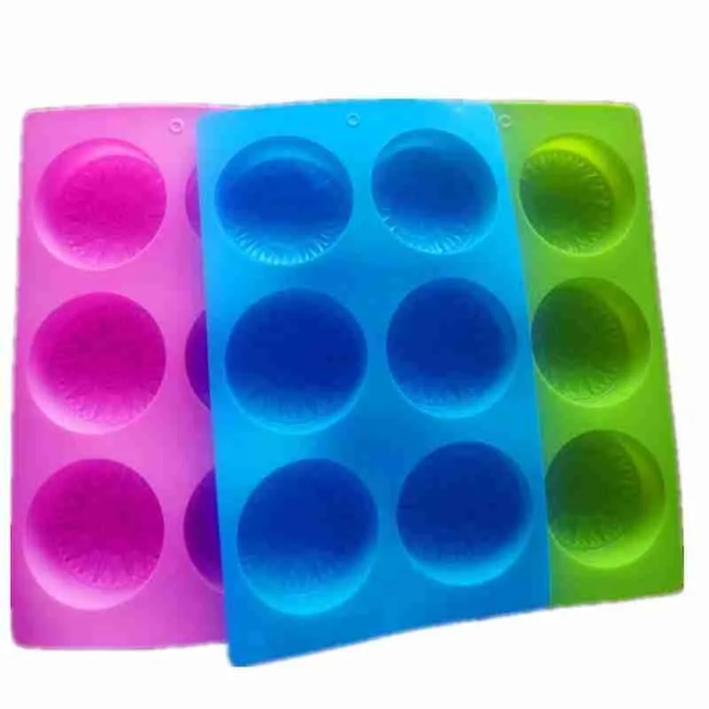 

6 Hole Sunflower Silicone Soap Molds Bakeware Cake Decorating Tool Pudding Jelly Chocolate Fondant Mould Ball Shape Biscuit Tool