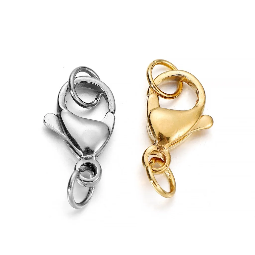 Застежки-карабины из нержавеющей стали для ожерелья браслета соединители