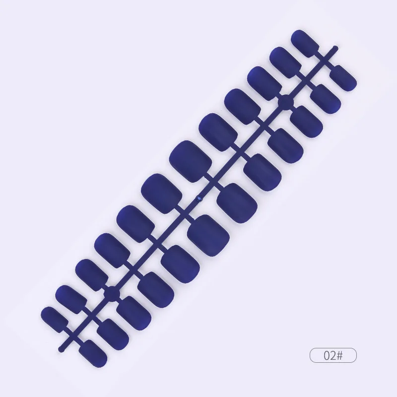 NO.02 24 шт./компл. многоразовые блестящие накладные ногти полное покрытие Пресс на нейл-арта поддельные расширение украшения искусственные накладные ногти - Color: NO.02