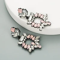 fashion goth big crystal dangle earrings for women new rhinestone statement drop earrings bijoux jewelry wholesale
