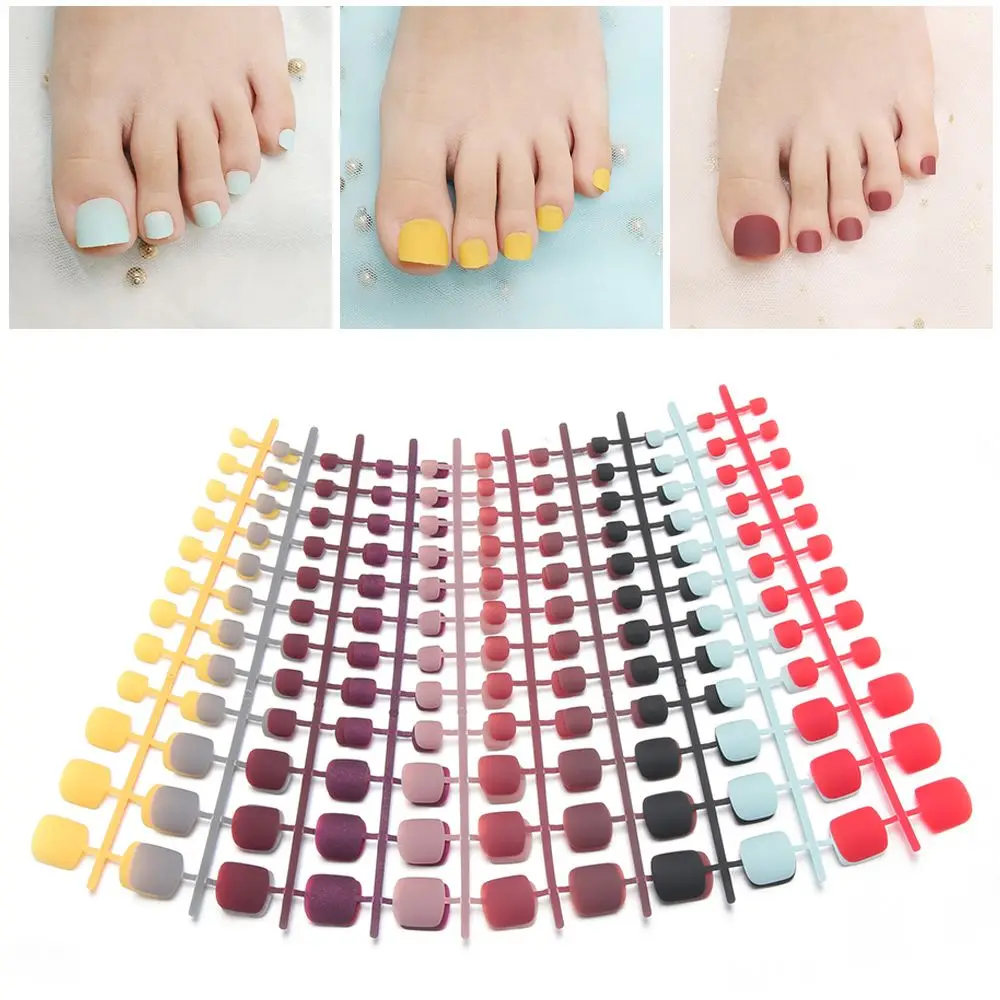 

Fashion Soft Pure Colour Artificial Fake Sticker Extensions Tip Patch Matte False Nail