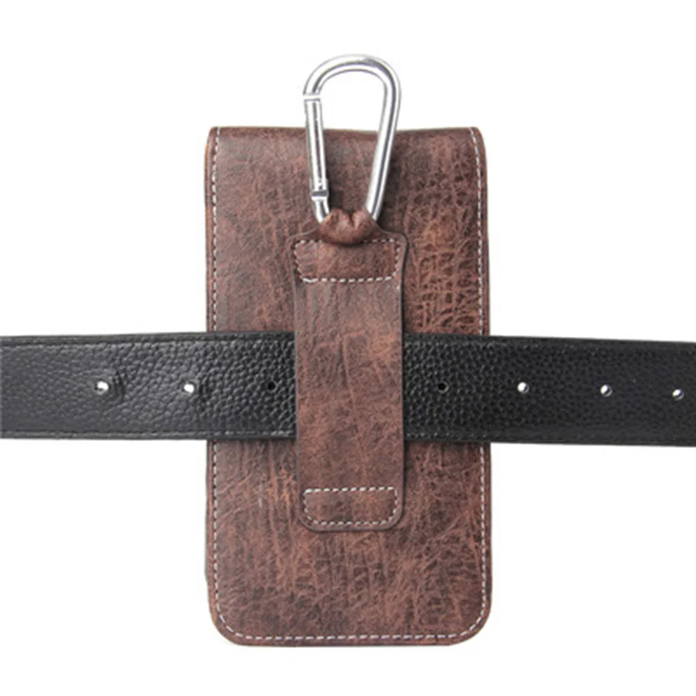 

Belt Holster Pouch Case Waist Bag Vintage Flip Cover PU Leather for Mobile Phone XRQ88